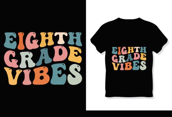 Eighth Grade Vibes Retro Groovy T-Shirt: A Nostalgic Design for Creative Projects