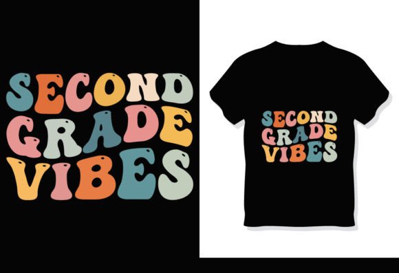 Second Grade Vibes Retro Groovy T-Shirt