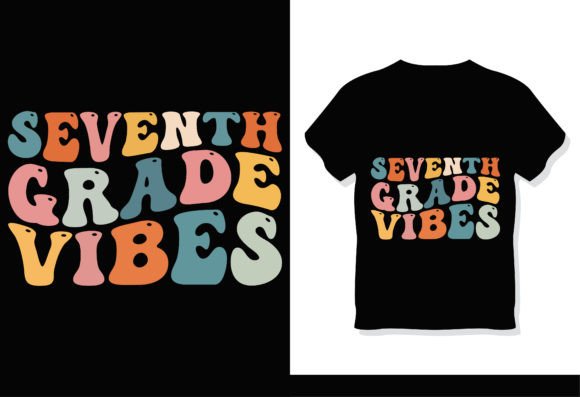 Seventh Grade Vibes Retro Groovy T-Shirt: A Nostalgic Touch for Every Project