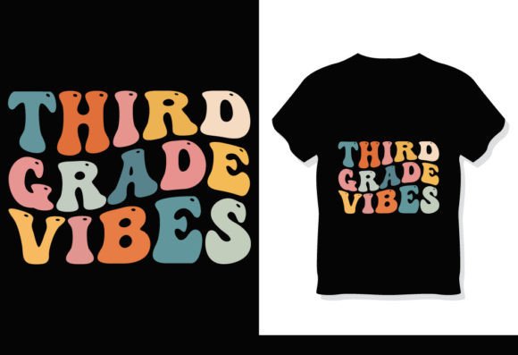 Third Grade Vibes Retro Groovy T-Shirt
