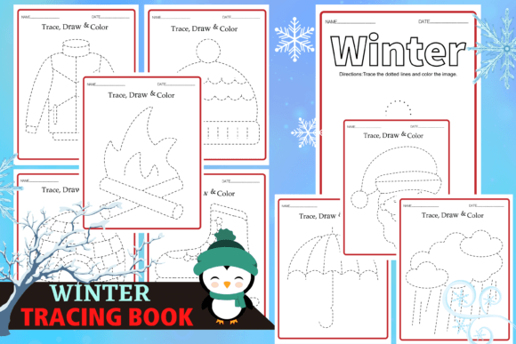 Winter and Christmas Tracing and Drawing: A Fun Way to Build Early Writing Skills